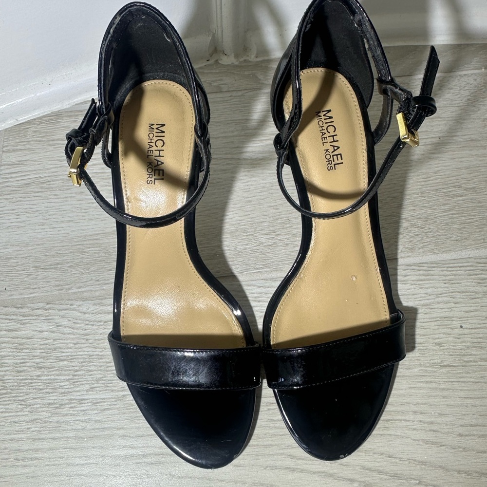Michael Kors Black Ankle Strap Heels
